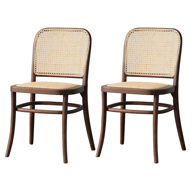 Traditional Wood Kitchen Dining Room Side Chair Open Back Chair Dark Khaki 2 Piece Set Clearhalo 'Dining Chairs' 'Dining Tables & Seating' 'dining_chair' 'furn' 'furn_dining_chair' 'Furniture' 'furniture_dining_chair' 'Kitchen & Dining Furniture' 4746454