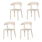 Contemporary Stackable Chairs Dining Open Back Arm Chairs with Plastic Legs Camel 4 Piece Set Clearhalo 'Dining Chairs' 'Dining Tables & Seating' 'dining_chair' 'furn' 'furn_dining_chair' 'Furniture' 'furniture_dining_chair' 'Kitchen & Dining Furniture' 4746469