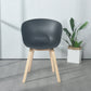 Scandinavian Beech Solid Back Arm Chair Plastic Matte Finish Dining Chair Clearhalo 'Dining Chairs' 'Dining Tables & Seating' 'dining_chair' 'Furniture' 'furniture_dining_chair' 'Kitchen & Dining Furniture' 4746479