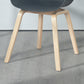 Scandinavian Beech Solid Back Arm Chair Plastic Matte Finish Dining Chair Clearhalo 'Dining Chairs' 'Dining Tables & Seating' 'dining_chair' 'Furniture' 'furniture_dining_chair' 'Kitchen & Dining Furniture' 4746492