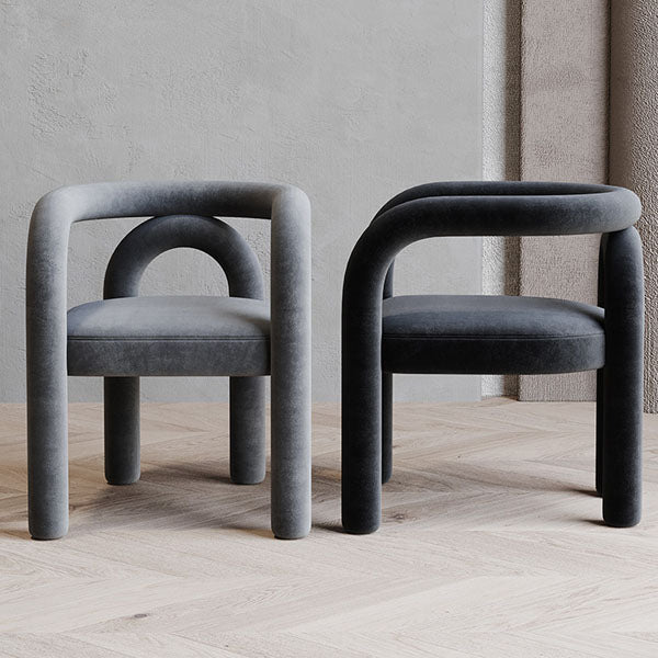 Modern Design Armless Open Back Chairs Fabric Dining Chairs for Home Clearhalo 'Dining Chairs' 'Dining Tables & Seating' 'dining_chair' 'furn' 'furn_dining_chair' 'Furniture' 'furniture_dining_chair' 'Kitchen & Dining Furniture' 4746505