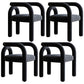 Modern Design Armless Open Back Chairs Fabric Dining Chairs for Home Black 4 Piece Set Clearhalo 'Dining Chairs' 'Dining Tables & Seating' 'dining_chair' 'furn' 'furn_dining_chair' 'Furniture' 'furniture_dining_chair' 'Kitchen & Dining Furniture' 4746518