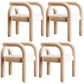 Modern Design Armless Open Back Chairs Fabric Dining Chairs for Home Beige 4 Piece Set Clearhalo 'Dining Chairs' 'Dining Tables & Seating' 'dining_chair' 'furn' 'furn_dining_chair' 'Furniture' 'furniture_dining_chair' 'Kitchen & Dining Furniture' 4746525