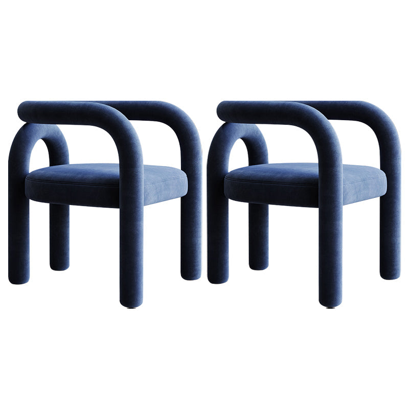 Modern Design Armless Open Back Chairs Fabric Dining Chairs for Home Blue 2 Piece Set Clearhalo 'Dining Chairs' 'Dining Tables & Seating' 'dining_chair' 'furn' 'furn_dining_chair' 'Furniture' 'furniture_dining_chair' 'Kitchen & Dining Furniture' 4746527