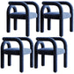 Modern Design Armless Open Back Chairs Fabric Dining Chairs for Home Blue 4 Piece Set Clearhalo 'Dining Chairs' 'Dining Tables & Seating' 'dining_chair' 'furn' 'furn_dining_chair' 'Furniture' 'furniture_dining_chair' 'Kitchen & Dining Furniture' 4746528