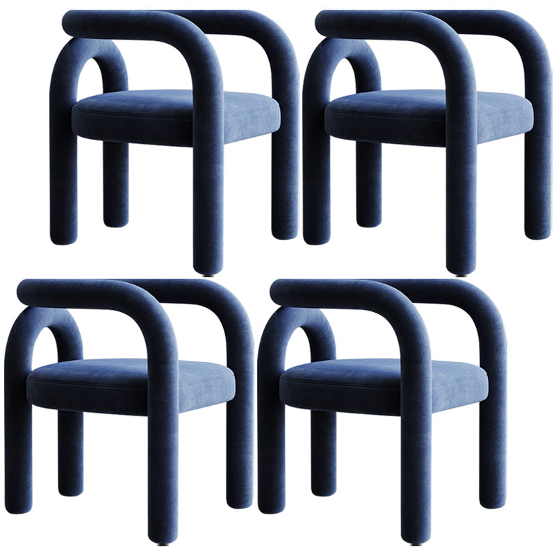 Modern Design Armless Open Back Chairs Fabric Dining Chairs for Home Blue 4 Piece Set Clearhalo 'Dining Chairs' 'Dining Tables & Seating' 'dining_chair' 'furn' 'furn_dining_chair' 'Furniture' 'furniture_dining_chair' 'Kitchen & Dining Furniture' 4746528