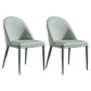 Contemporary Style Armless Solid Back Chair Leather Dining Side Chair Green 2 Piece Set Clearhalo 'Dining Chairs' 'Dining Tables & Seating' 'dining_chair' 'furn' 'furn_dining_chair' 'Furniture' 'furniture_dining_chair' 'Kitchen & Dining Furniture' 4746560