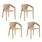 Contemporary Stackable Chairs Dining Kitchen Arm Chairs with Plastic Legs Khaki 4 Piece Set Clearhalo 'Dining Chairs' 'Dining Tables & Seating' 'dining_chair' 'furn' 'furn_dining_chair' 'Furniture' 'furniture_dining_chair' 'Kitchen & Dining Furniture' 4746594