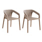 Contemporary Stackable Chairs Dining Kitchen Arm Chairs with Plastic Legs Dark Gray 2 Piece Set Clearhalo 'Dining Chairs' 'Dining Tables & Seating' 'dining_chair' 'furn' 'furn_dining_chair' 'Furniture' 'furniture_dining_chair' 'Kitchen & Dining Furniture' 4746616