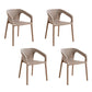 Contemporary Stackable Chairs Dining Kitchen Arm Chairs with Plastic Legs Dark Gray 4 Piece Set Clearhalo 'Dining Chairs' 'Dining Tables & Seating' 'dining_chair' 'furn' 'furn_dining_chair' 'Furniture' 'furniture_dining_chair' 'Kitchen & Dining Furniture' 4746617