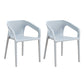 Contemporary Stackable Chairs Dining Kitchen Arm Chairs with Plastic Legs Gray Blue 2 Piece Set Clearhalo 'Dining Chairs' 'Dining Tables & Seating' 'dining_chair' 'furn' 'furn_dining_chair' 'Furniture' 'furniture_dining_chair' 'Kitchen & Dining Furniture' 4746622