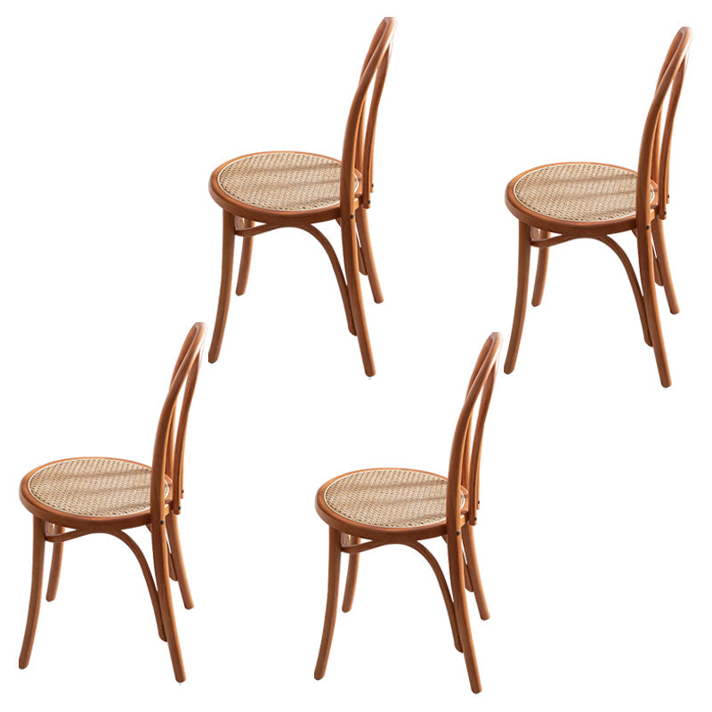 Wood Traditional Kitchen Dining Room Side Chair Windsor Back Chair Dark Khaki 4 Piece Set Clearhalo 'Dining Chairs' 'Dining Tables & Seating' 'dining_chair' 'furn' 'furn_dining_chair' 'Furniture' 'furniture_dining_chair' 'Kitchen & Dining Furniture' 4746644