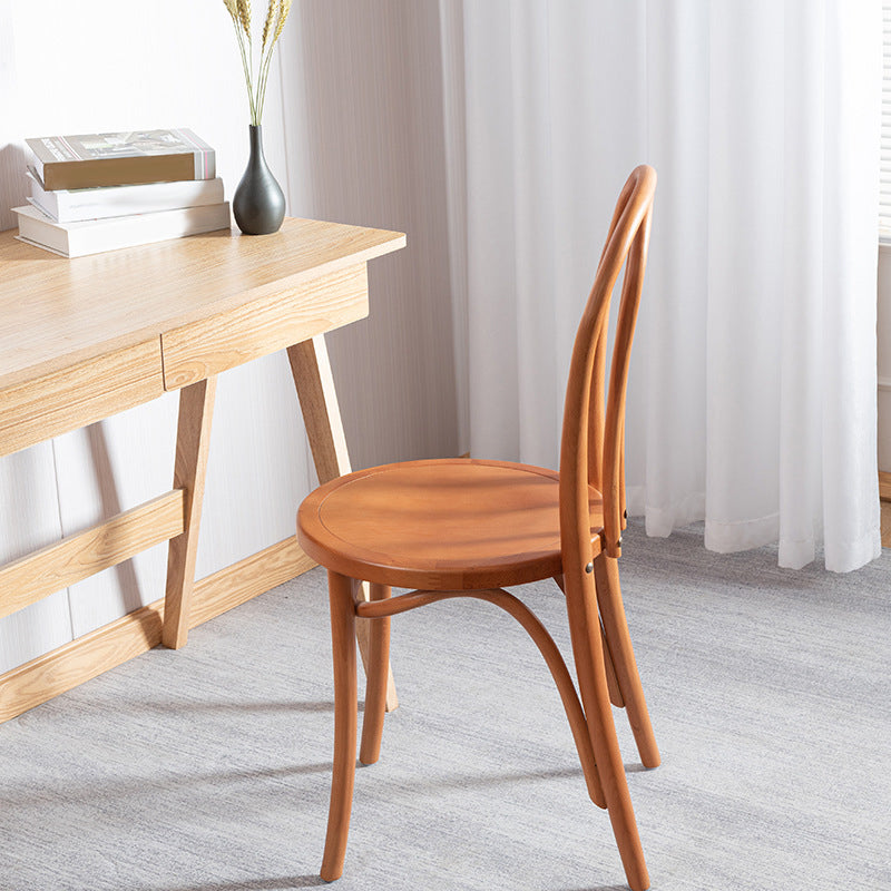 Wood Traditional Kitchen Dining Room Side Chair Windsor Back Chair Khaki 1 Piece Clearhalo 'Dining Chairs' 'Dining Tables & Seating' 'dining_chair' 'furn' 'furn_dining_chair' 'Furniture' 'furniture_dining_chair' 'Kitchen & Dining Furniture' 4746647