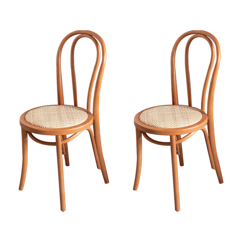 Wood Traditional Kitchen Dining Room Side Chair Windsor Back Chair Light Khaki 2 Piece Set Clearhalo 'Dining Chairs' 'Dining Tables & Seating' 'dining_chair' 'furn' 'furn_dining_chair' 'Furniture' 'furniture_dining_chair' 'Kitchen & Dining Furniture' 4746653