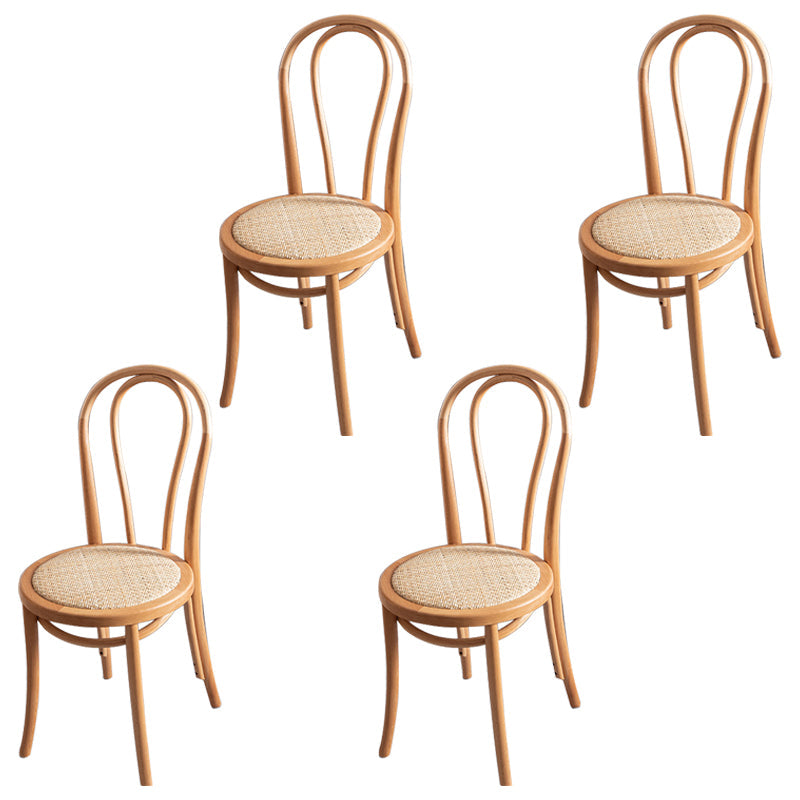 Wood Traditional Kitchen Dining Room Side Chair Windsor Back Chair Natural 4 Piece Set Clearhalo 'Dining Chairs' 'Dining Tables & Seating' 'dining_chair' 'furn' 'furn_dining_chair' 'Furniture' 'furniture_dining_chair' 'Kitchen & Dining Furniture' 4746660