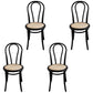 Wood Traditional Kitchen Dining Room Side Chair Windsor Back Chair Matte Black 4 Piece Set Clearhalo 'Dining Chairs' 'Dining Tables & Seating' 'dining_chair' 'furn' 'furn_dining_chair' 'Furniture' 'furniture_dining_chair' 'Kitchen & Dining Furniture' 4746663