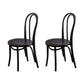 Wood Traditional Kitchen Dining Room Side Chair Windsor Back Chair Textured Black 2 Piece Set Clearhalo 'Dining Chairs' 'Dining Tables & Seating' 'dining_chair' 'furn' 'furn_dining_chair' 'Furniture' 'furniture_dining_chair' 'Kitchen & Dining Furniture' 4746665