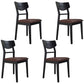 Industrial Ash Open Side Chair Matte Finish Wood Dining Chair Coffee 4 Piece Set Black Clearhalo 'Dining Chairs' 'Dining Tables & Seating' 'dining_chair' 'furn' 'furn_dining_chair' 'Furniture' 'furniture_dining_chair' 'Kitchen & Dining Furniture' 4746669