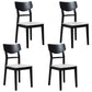 Industrial Ash Open Side Chair Matte Finish Wood Dining Chair White 4 Piece Set Black Clearhalo 'Dining Chairs' 'Dining Tables & Seating' 'dining_chair' 'furn' 'furn_dining_chair' 'Furniture' 'furniture_dining_chair' 'Kitchen & Dining Furniture' 4746672