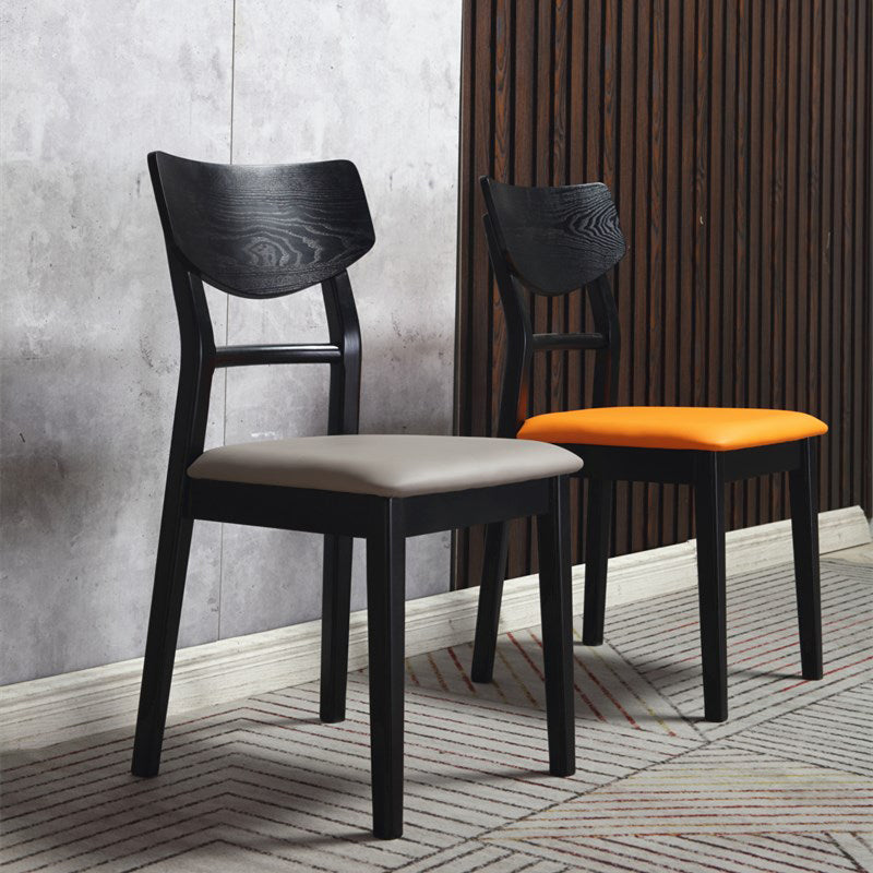 Industrial Ash Open Side Chair Matte Finish Wood Dining Chair Clearhalo 'Dining Chairs' 'Dining Tables & Seating' 'dining_chair' 'furn' 'furn_dining_chair' 'Furniture' 'furniture_dining_chair' 'Kitchen & Dining Furniture' 4746673