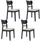 Industrial Ash Open Side Chair Matte Finish Wood Dining Chair Beige 4 Piece Set Black Clearhalo 'Dining Chairs' 'Dining Tables & Seating' 'dining_chair' 'furn' 'furn_dining_chair' 'Furniture' 'furniture_dining_chair' 'Kitchen & Dining Furniture' 4746675