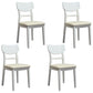 Industrial Ash Open Side Chair Matte Finish Wood Dining Chair Beige 4 Piece Set White Clearhalo 'Dining Chairs' 'Dining Tables & Seating' 'dining_chair' 'furn' 'furn_dining_chair' 'Furniture' 'furniture_dining_chair' 'Kitchen & Dining Furniture' 4746687