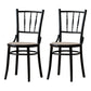 Wood Traditional Kitchen Dining Room Chair Slat Back Side Chair Black Wicker & Rattan 2 Piece Set Clearhalo 'Dining Chairs' 'Dining Tables & Seating' 'dining_chair' 'furn' 'furn_dining_chair' 'Furniture' 'furniture_dining_chair' 'Kitchen & Dining Furniture' 4746692