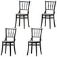 Wood Traditional Kitchen Dining Room Chair Slat Back Side Chair Black Wicker & Rattan 4 Piece Set Clearhalo 'Dining Chairs' 'Dining Tables & Seating' 'dining_chair' 'furn' 'furn_dining_chair' 'Furniture' 'furniture_dining_chair' 'Kitchen & Dining Furniture' 4746694