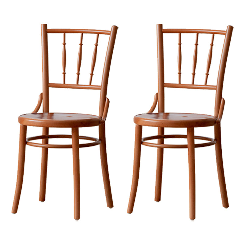 Wood Traditional Kitchen Dining Room Chair Slat Back Side Chair Khaki Wood 2 Piece Set Clearhalo 'Dining Chairs' 'Dining Tables & Seating' 'dining_chair' 'furn' 'furn_dining_chair' 'Furniture' 'furniture_dining_chair' 'Kitchen & Dining Furniture' 4746698
