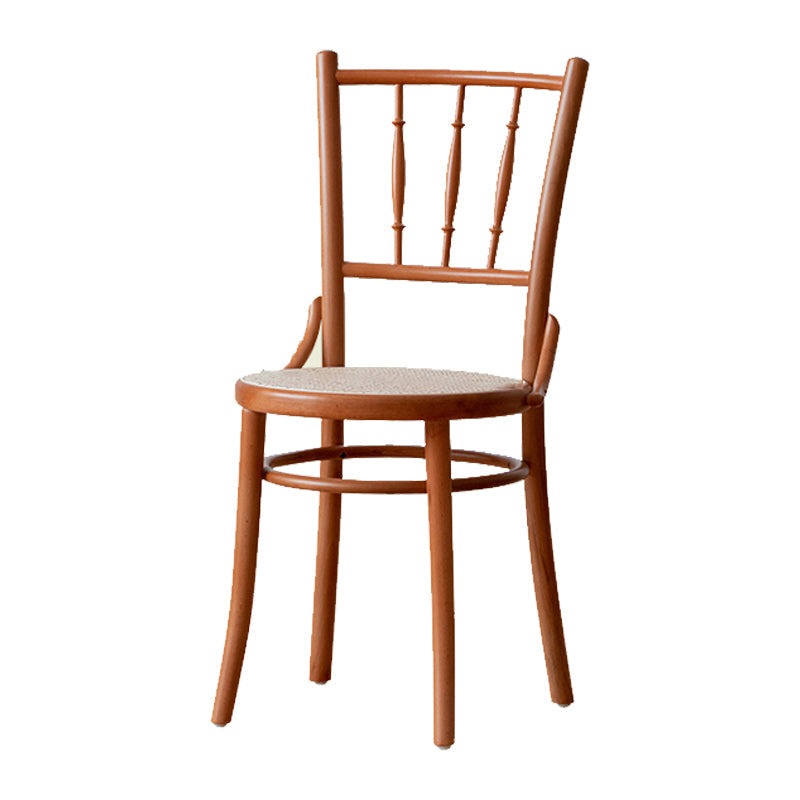 Wood Traditional Kitchen Dining Room Chair Slat Back Side Chair Khaki Wicker & Rattan 1 Piece Clearhalo 'Dining Chairs' 'Dining Tables & Seating' 'dining_chair' 'furn' 'furn_dining_chair' 'Furniture' 'furniture_dining_chair' 'Kitchen & Dining Furniture' 4746702
