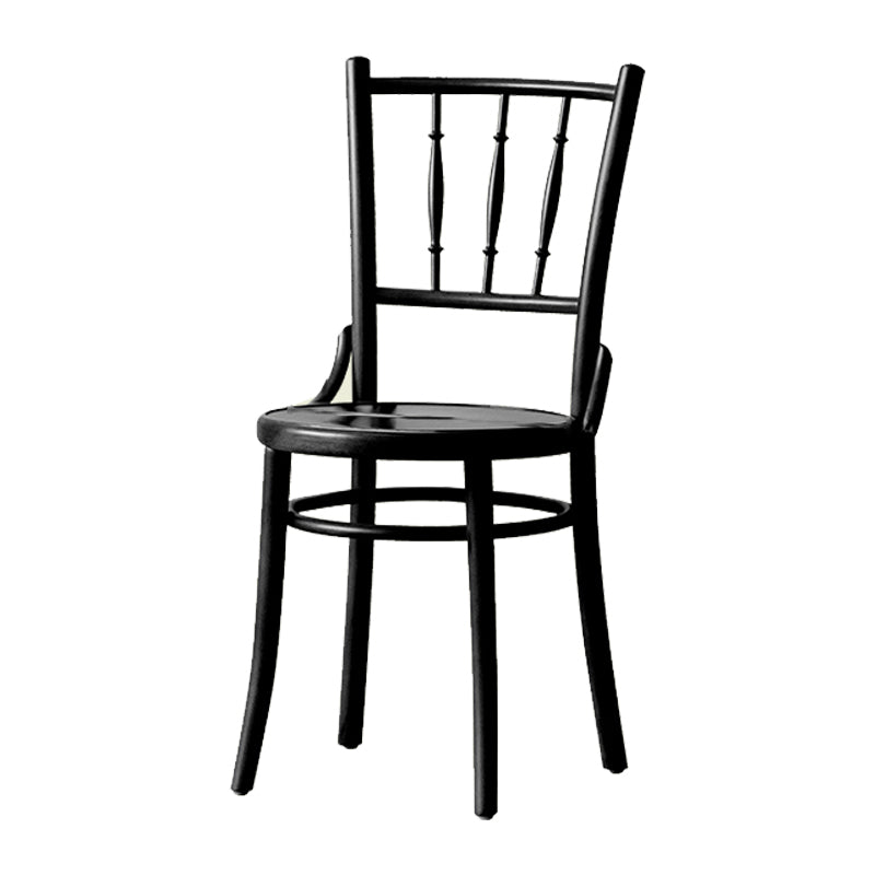 Wood Traditional Kitchen Dining Room Chair Slat Back Side Chair Black Wood 1 Piece Clearhalo 'Dining Chairs' 'Dining Tables & Seating' 'dining_chair' 'furn' 'furn_dining_chair' 'Furniture' 'furniture_dining_chair' 'Kitchen & Dining Furniture' 4746708