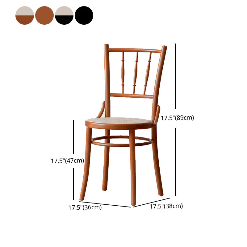 Wood Traditional Kitchen Dining Room Chair Slat Back Side Chair Clearhalo 'Dining Chairs' 'Dining Tables & Seating' 'dining_chair' 'furn' 'furn_dining_chair' 'Furniture' 'furniture_dining_chair' 'Kitchen & Dining Furniture' 4746711
