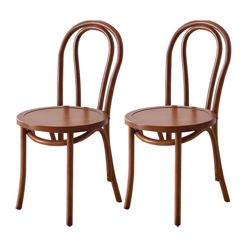 Traditional Wood Kitchen Dining Room Side Chair Windsor Back Chair Walnut Wood 2 Piece Set Clearhalo 'Dining Chairs' 'Dining Tables & Seating' 'dining_chair' 'furn' 'furn_dining_chair' 'Furniture' 'furniture_dining_chair' 'Kitchen & Dining Furniture' 4746715