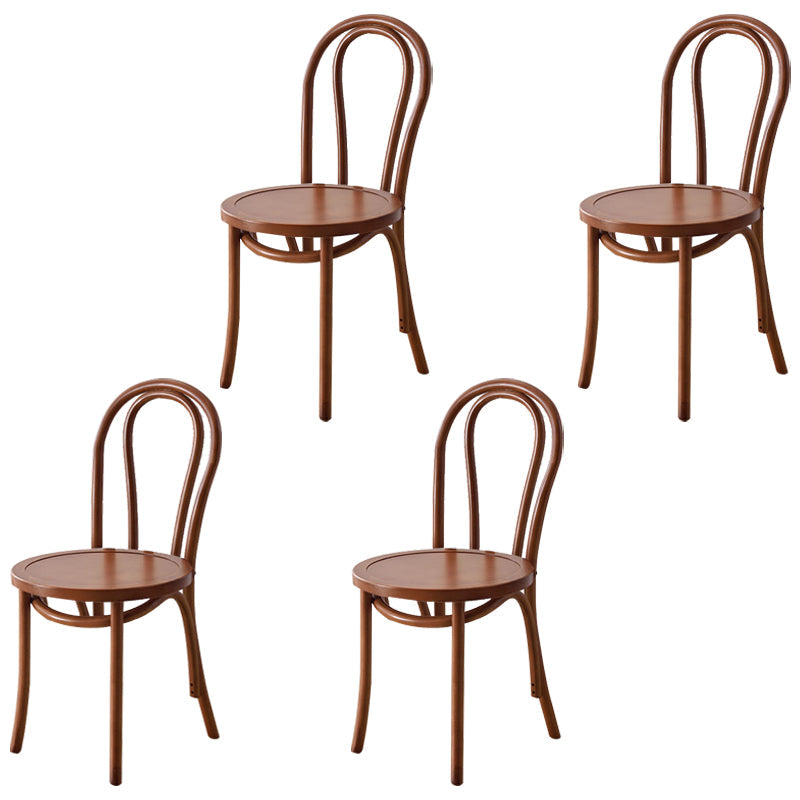 Traditional Wood Kitchen Dining Room Side Chair Windsor Back Chair Walnut Wood 4 Piece Set Clearhalo 'Dining Chairs' 'Dining Tables & Seating' 'dining_chair' 'furn' 'furn_dining_chair' 'Furniture' 'furniture_dining_chair' 'Kitchen & Dining Furniture' 4746717