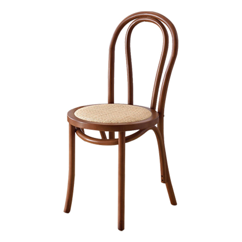 Traditional Wood Kitchen Dining Room Side Chair Windsor Back Chair Walnut Wicker & Rattan 1 Piece Clearhalo 'Dining Chairs' 'Dining Tables & Seating' 'dining_chair' 'furn' 'furn_dining_chair' 'Furniture' 'furniture_dining_chair' 'Kitchen & Dining Furniture' 4746718