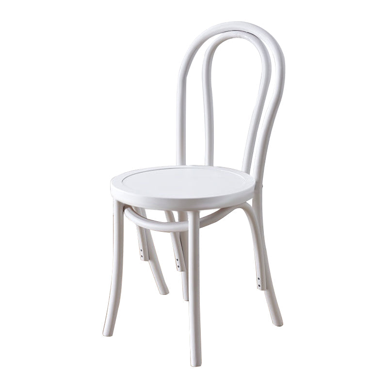 Traditional Wood Kitchen Dining Room Side Chair Windsor Back Chair White Wood 1 Piece Clearhalo 'Dining Chairs' 'Dining Tables & Seating' 'dining_chair' 'furn' 'furn_dining_chair' 'Furniture' 'furniture_dining_chair' 'Kitchen & Dining Furniture' 4746724