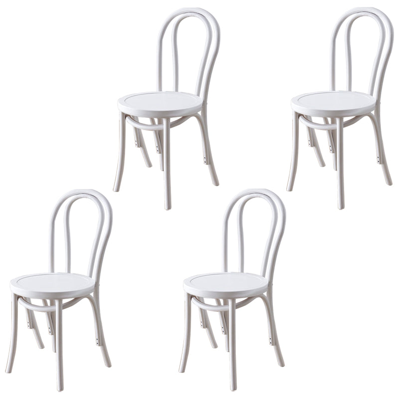 Traditional Wood Kitchen Dining Room Side Chair Windsor Back Chair White Wood 4 Piece Set Clearhalo 'Dining Chairs' 'Dining Tables & Seating' 'dining_chair' 'furn' 'furn_dining_chair' 'Furniture' 'furniture_dining_chair' 'Kitchen & Dining Furniture' 4746728