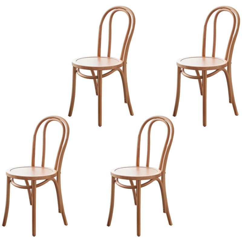 Traditional Wood Kitchen Dining Room Side Chair Windsor Back Chair Wood Wood 4 Piece Set Clearhalo 'Dining Chairs' 'Dining Tables & Seating' 'dining_chair' 'furn' 'furn_dining_chair' 'Furniture' 'furniture_dining_chair' 'Kitchen & Dining Furniture' 4746736