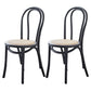 Traditional Wood Kitchen Dining Room Side Chair Windsor Back Chair Black Wicker & Rattan 2 Piece Set Clearhalo 'Dining Chairs' 'Dining Tables & Seating' 'dining_chair' 'furn' 'furn_dining_chair' 'Furniture' 'furniture_dining_chair' 'Kitchen & Dining Furniture' 4746741