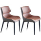 Contemporary Dining Wingback Side Chair Arm Chair with Metal Legs for Kitchen Brown Set of 2 Clearhalo 'Dining Chairs' 'Dining Tables & Seating' 'dining_chair' 'Furniture' 'furniture_dining_chair' 'Kitchen & Dining Furniture' 4746754