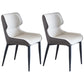 Contemporary Dining Wingback Side Chair Arm Chair with Metal Legs for Kitchen Gray-White Set of 2 Clearhalo 'Dining Chairs' 'Dining Tables & Seating' 'dining_chair' 'Furniture' 'furniture_dining_chair' 'Kitchen & Dining Furniture' 4746757