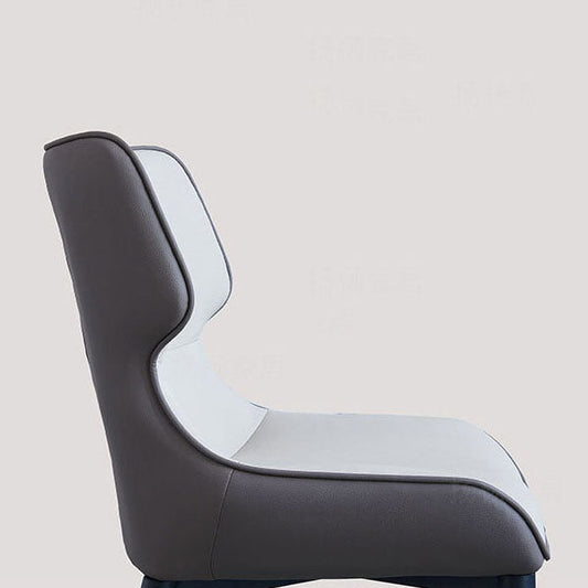 Contemporary Dining Wingback Side Chair Arm Chair with Metal Legs for Kitchen Clearhalo 'Dining Chairs' 'Dining Tables & Seating' 'dining_chair' 'Furniture' 'furniture_dining_chair' 'Kitchen & Dining Furniture' 4746764