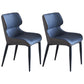 Contemporary Dining Wingback Side Chair Arm Chair with Metal Legs for Kitchen Blue Set of 2 Clearhalo 'Dining Chairs' 'Dining Tables & Seating' 'dining_chair' 'Furniture' 'furniture_dining_chair' 'Kitchen & Dining Furniture' 4746768