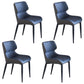 Contemporary Dining Wingback Side Chair Arm Chair with Metal Legs for Kitchen Blue Set of 4 Clearhalo 'Dining Chairs' 'Dining Tables & Seating' 'dining_chair' 'Furniture' 'furniture_dining_chair' 'Kitchen & Dining Furniture' 4746769