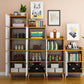 Contemporary Standard Bookcase Manufactured Wood Shelf with Doors for Home Office Clearhalo 'Bookcases' 'furn' 'furn_bookcases' 'Furniture' 'furniture_bookcases' 'kitchen' 'kitchen_bookcases' 'Living Room Furniture' 'Office Furniture' 4747338