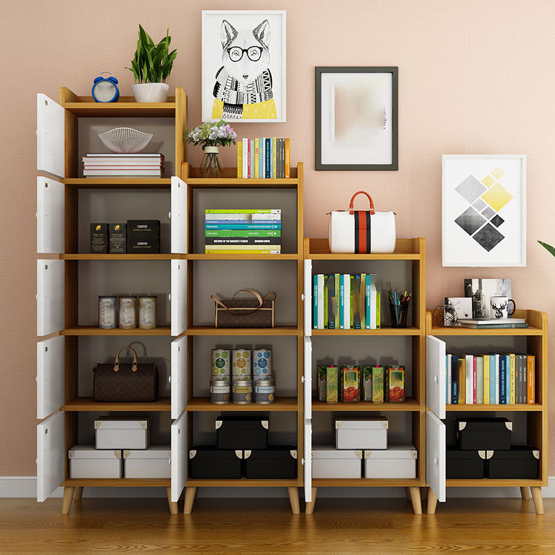 Contemporary Standard Bookcase Manufactured Wood Shelf with Doors for Home Office Clearhalo 'Bookcases' 'furn' 'furn_bookcases' 'Furniture' 'furniture_bookcases' 'kitchen' 'kitchen_bookcases' 'Living Room Furniture' 'Office Furniture' 4747338