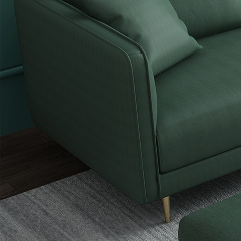 32.28" D x 72.83" W x 33.07" H Faux Leather Tuxedo Arm Sofa with Bolster Pillows Clearhalo 'furn' 'furn_sofas' 'Furniture' 'furniture_sofas' 'kitchen' 'kitchen_sofas' 'Living Room Furniture' 'Sofa' 'sofas' 4749182