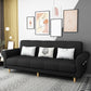 29.52"W Linen Solid Color Rolled Arm Convertible Sleeper Sofa for Bedroom Apartment Black Clearhalo 'furn' 'furn_sofas' 'Furniture' 'furniture_sofas' 'kitchen' 'kitchen_sofas' 'Living Room Furniture' 'Sofa' 'sofas' 4749187