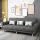 29.52"W Linen Solid Color Rolled Arm Convertible Sleeper Sofa for Bedroom Apartment Dark Gray Clearhalo 'furn' 'furn_sofas' 'Furniture' 'furniture_sofas' 'kitchen' 'kitchen_sofas' 'Living Room Furniture' 'Sofa' 'sofas' 4749189