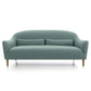 Scandinavian 3-Seat Linen Sofa Curved 33.86" D x 31.89" H Loveseat Clearhalo 'Furniture' 'furniture_sofas' 'kitchen' 'kitchen_sofas' 'Living Room Furniture' 'Sofa' 'sofas' 4749200